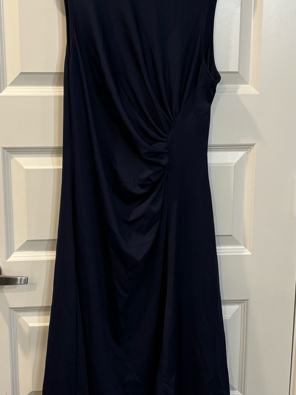 SHEIN Navy Sleeveless Twist-Front Midi Dress